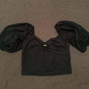 Abercrombie & Fitch black babydoll blouse top